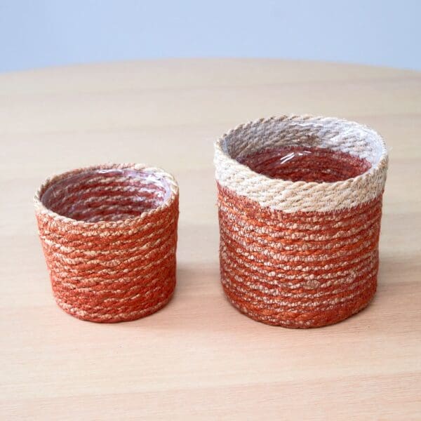 Natural fiber planter